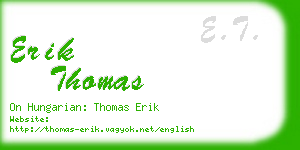 erik thomas business card